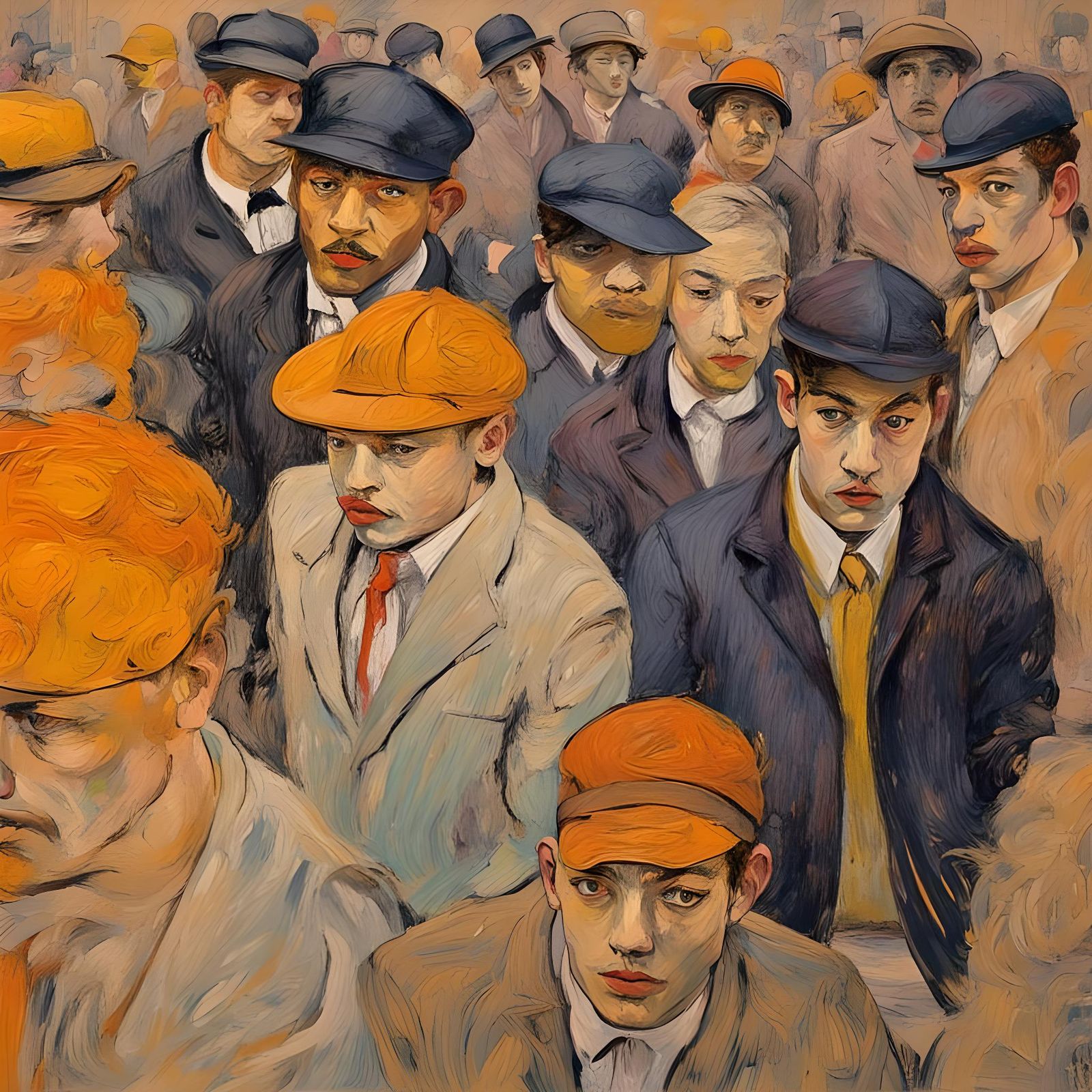 Hiphop Youth in Paris 2025 as Art Deco Portrait
