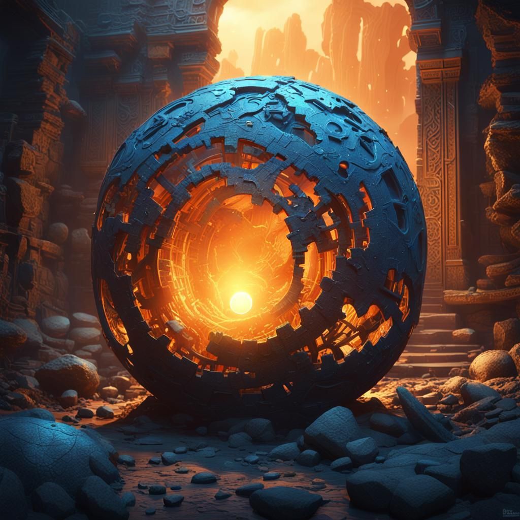 Glowing Orb and Portal in Fantasy Concept Art
