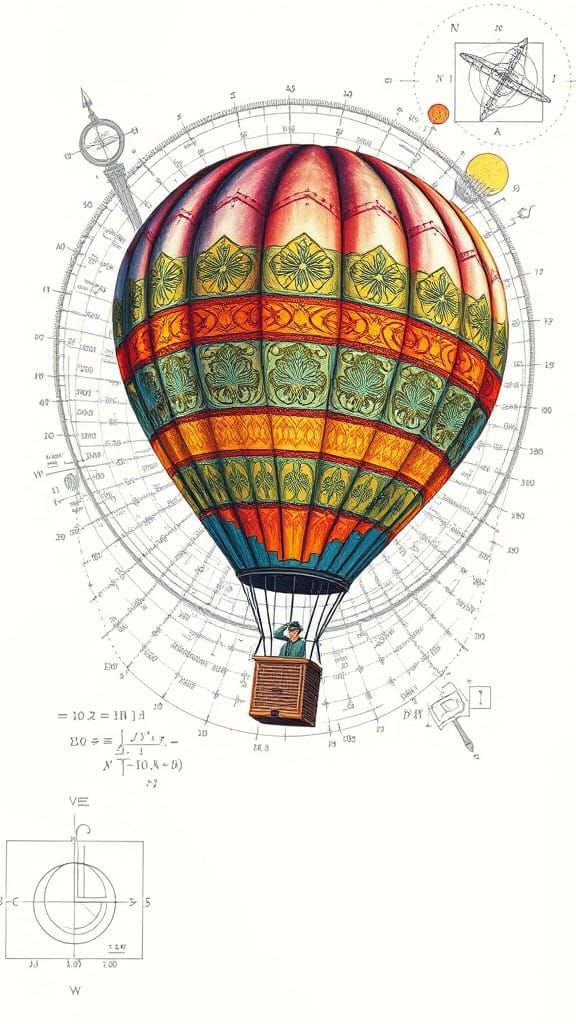 Surreal Fantasy Logo Combines Hot Air Balloon with Golden Ra...