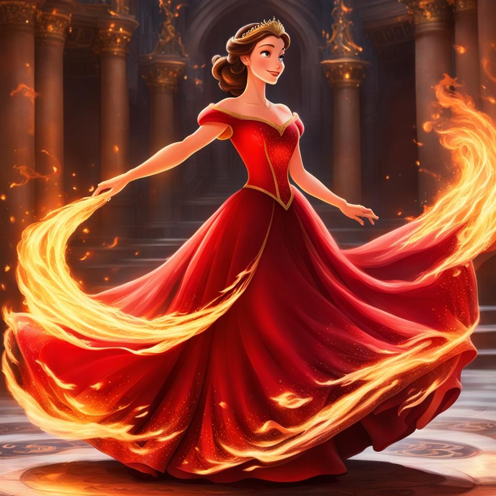 Disney Princess Dancing in Eternal Flames