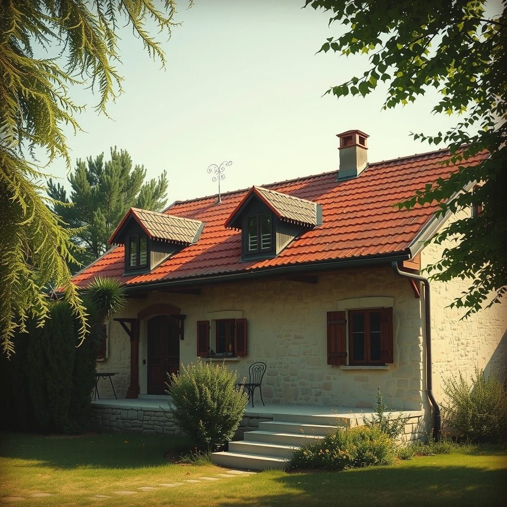 Traditional Serbian Villa in Impressionist Style