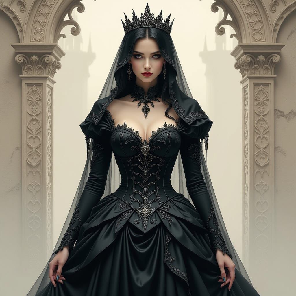 Forgotten Realm Princess in Dark Mystical Style