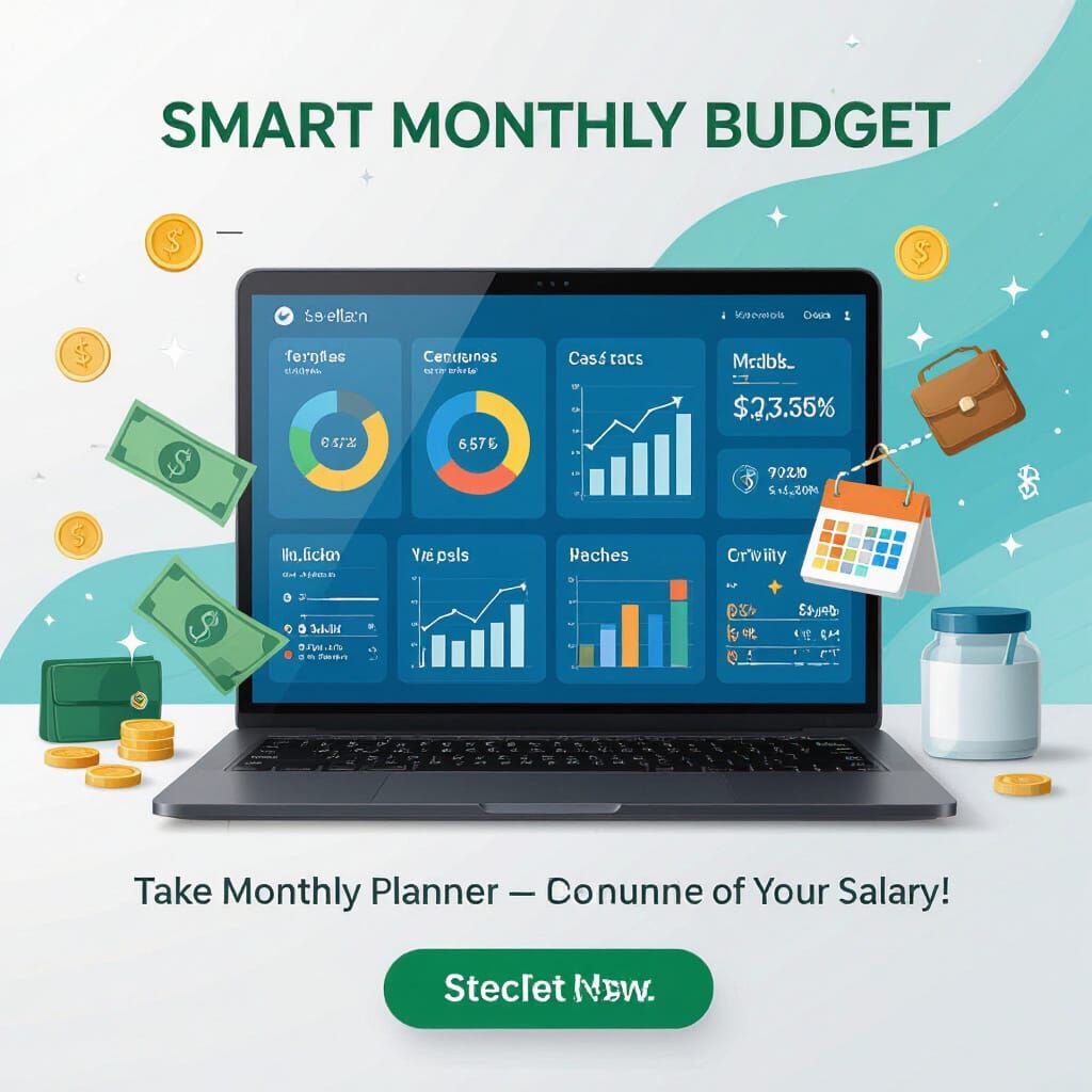 Modern Excel Dashboard Ad - Financial Planning