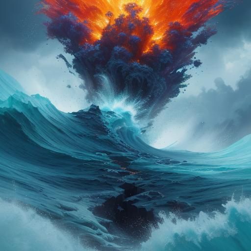 Elemental Forces Collide: Cinematic Concept Art