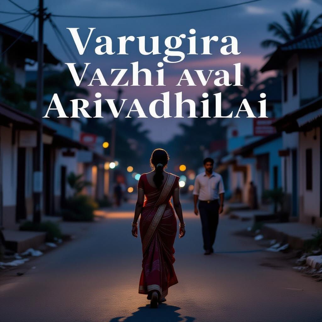 South Indian Street Scene at Dusk with Emotional Encounter