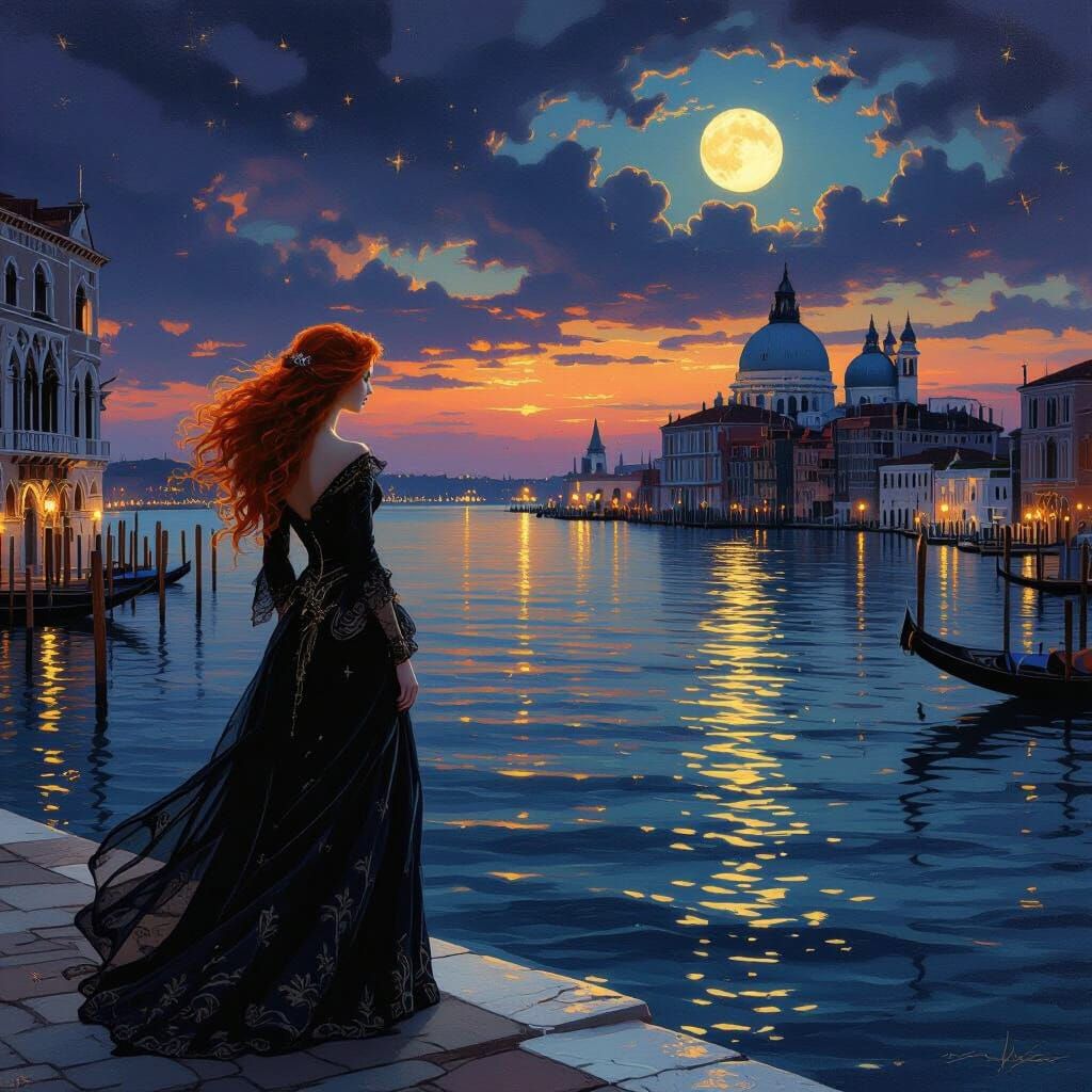 Venetian Twilight: A Pre-Raphaelite Vision