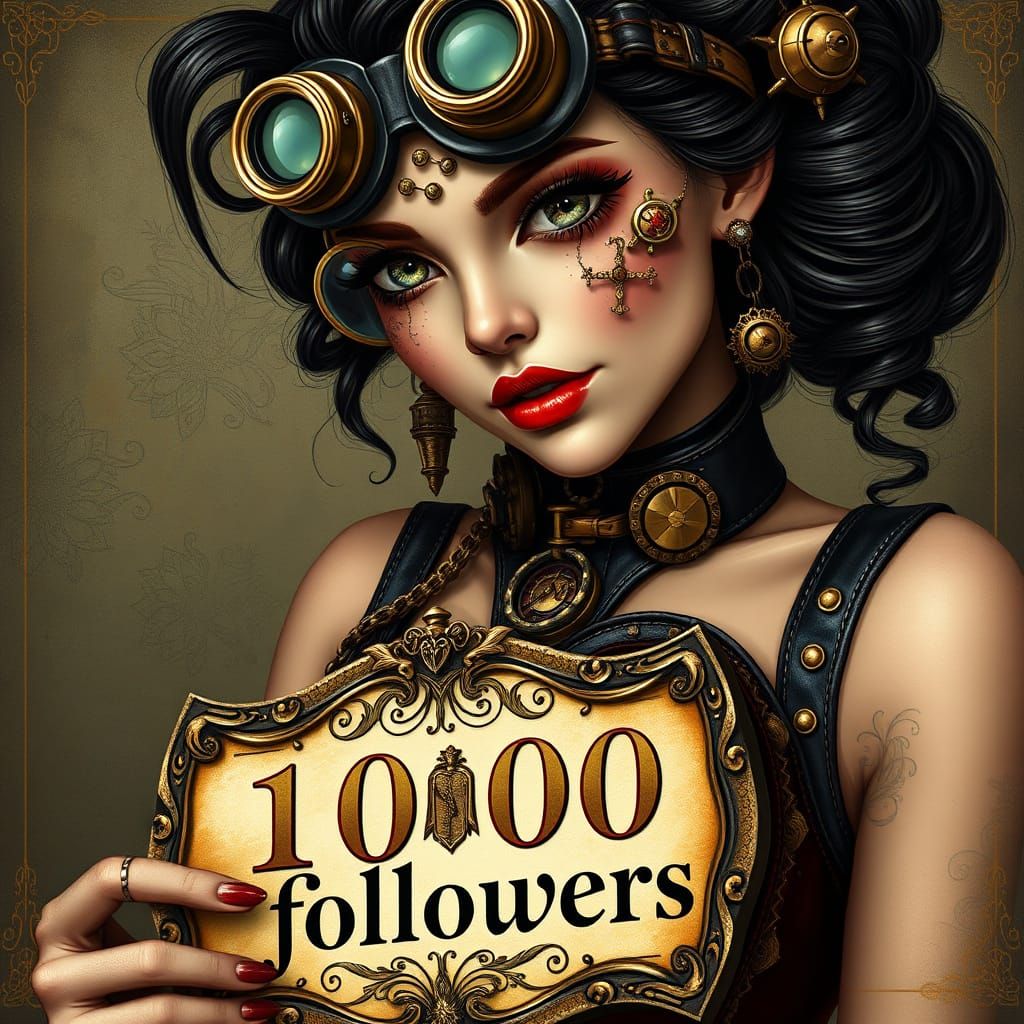 Gothic Steampunk Goddess in Luxurious Leather Corset