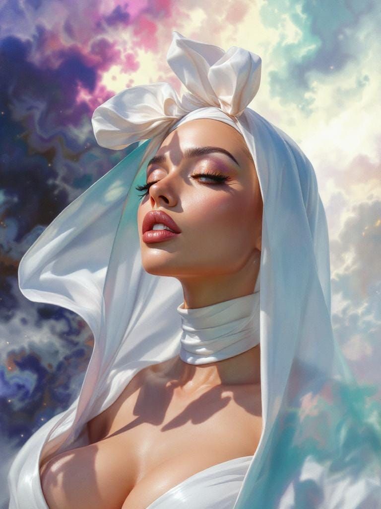 Hyperrealistic Ethereal Figure with Dreamy Atmosphere