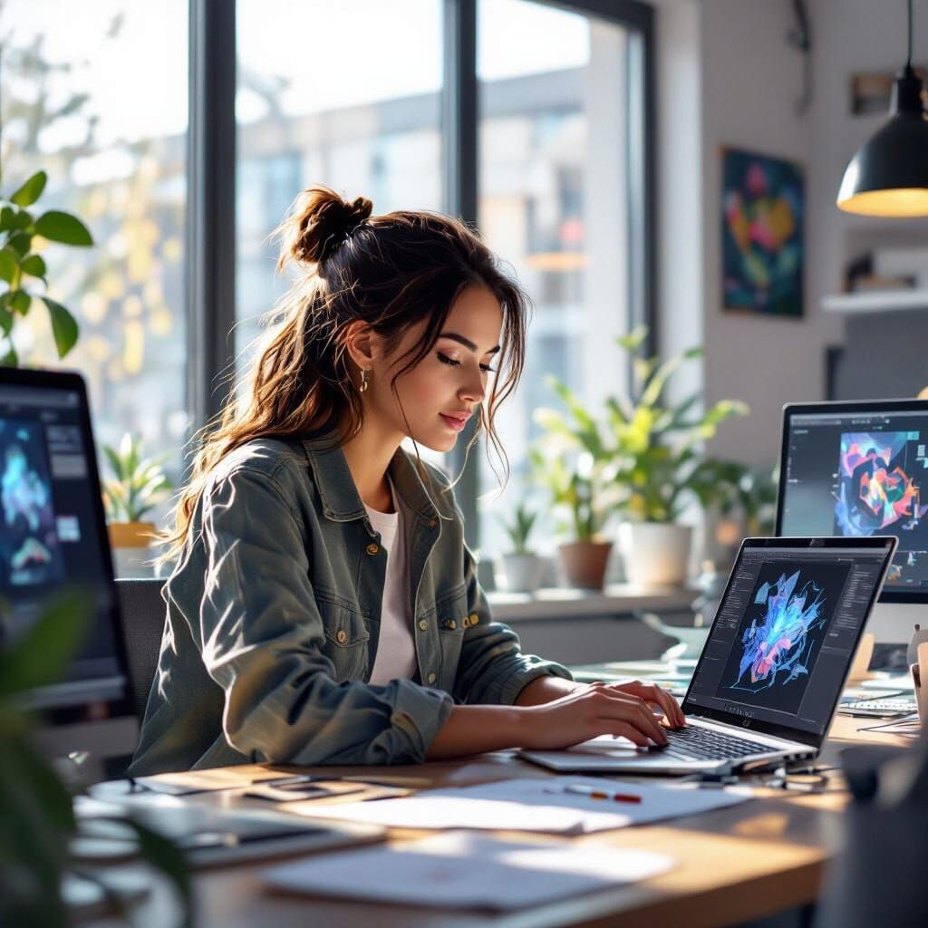 Student Attentive in Digital Art Class at Academy Canada