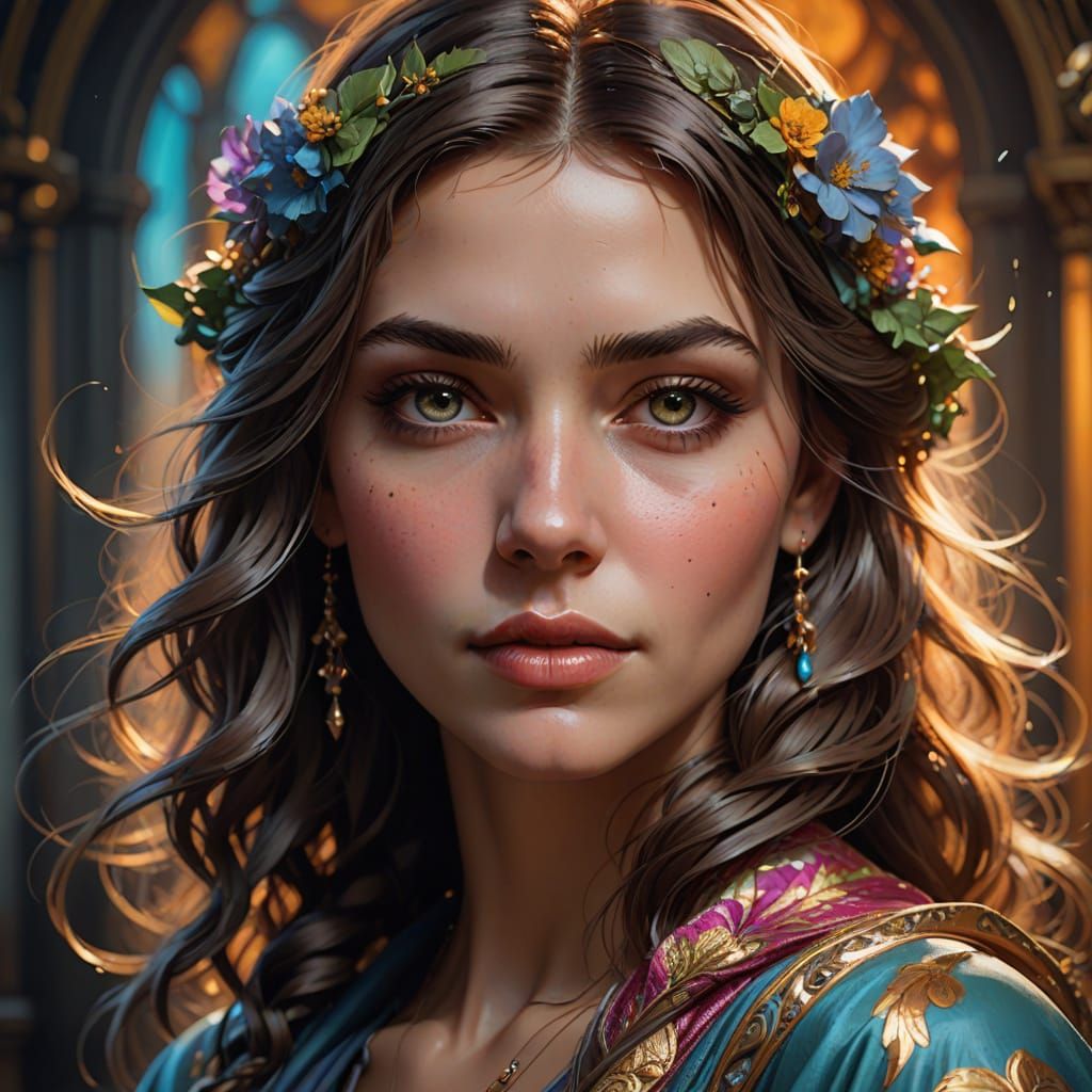 Stunning Female Portrait in Photorealistic Style