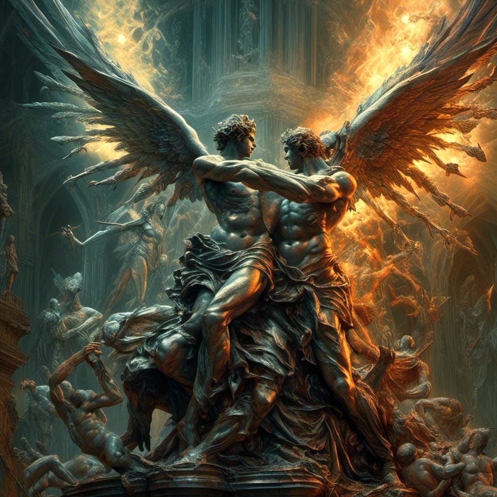 Angelic Battle: Angel vs Demon in Fantasy Art