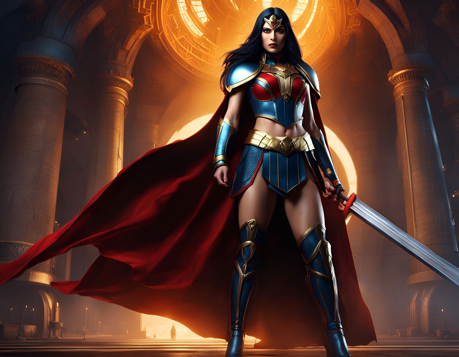 Big Barda: Warrior-Magician in Fantasy Art Style