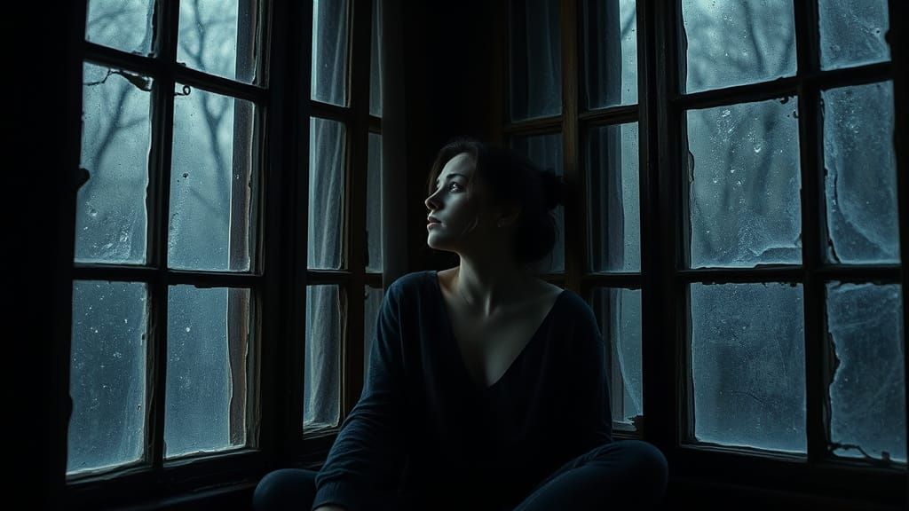 Solemn Contemplation in a Haunted Gothic Realm