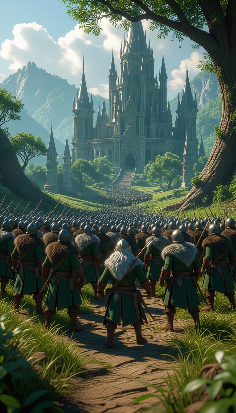 Epic Lord of the Rings Battle in Elvish Lands