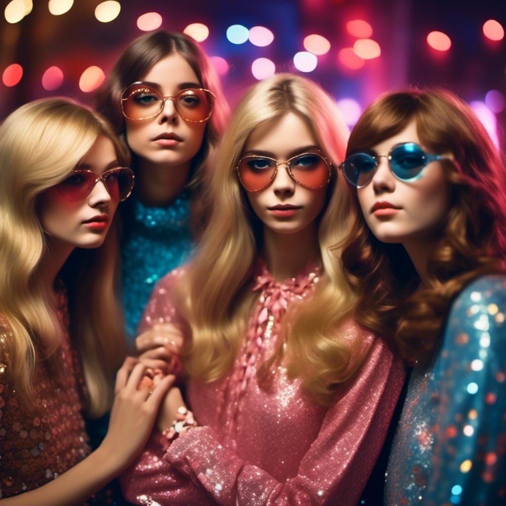 Glam Era Friends: A Night Out in the 1970s