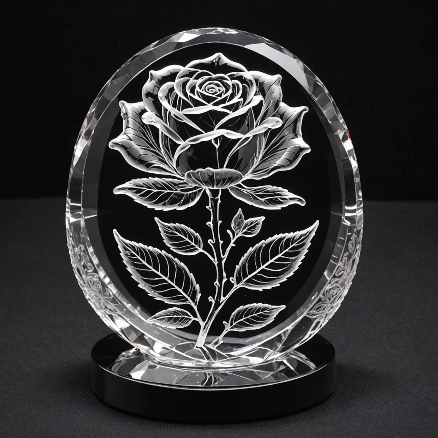 Crystal Rose in Laser Etched Beauty