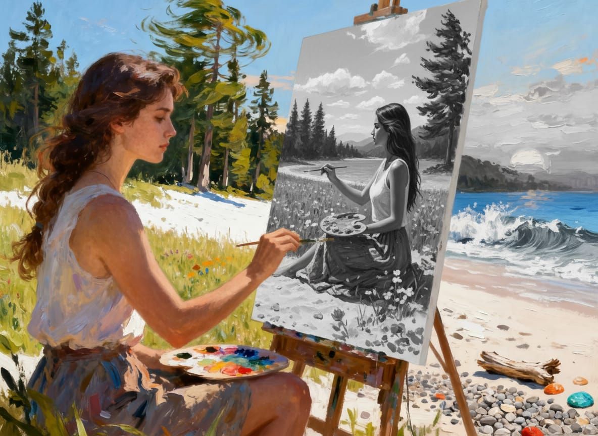 Painting In Black and White