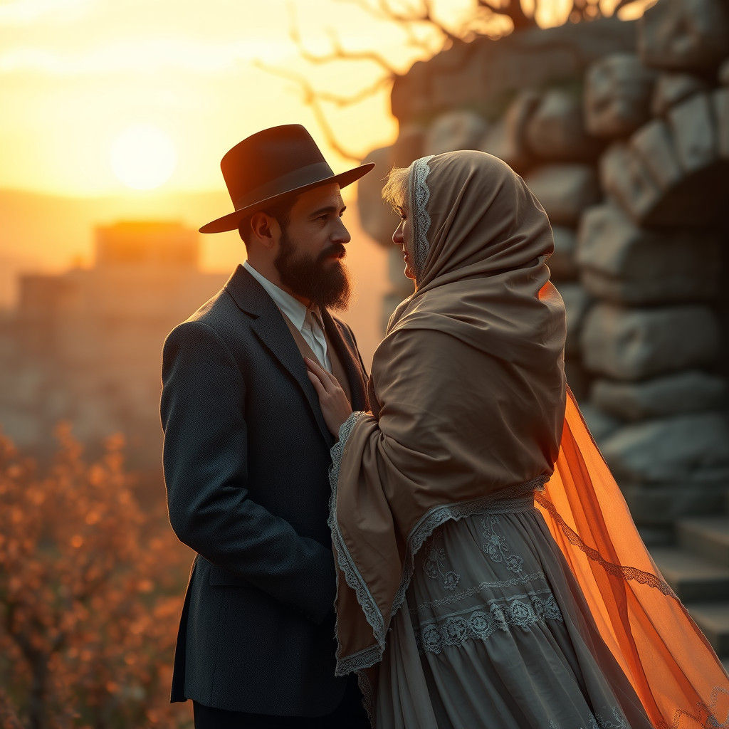 Hasidic Jewish Wedding in Fantasy Matte Painting
