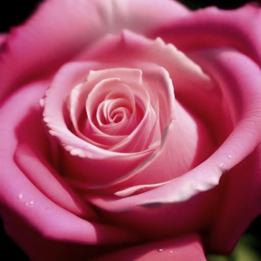 Vibrant Pink Rose Petal Close-Up