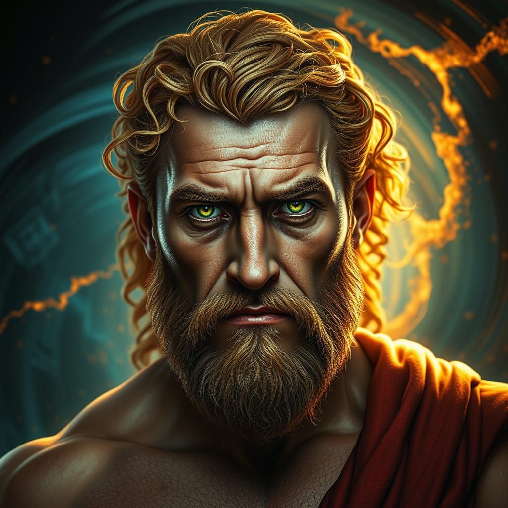 Chiseled God of War Emerges from Earthly Depths