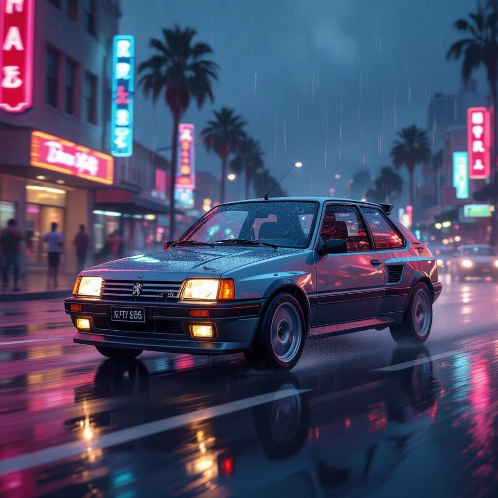 Peugeot 205 GTI Races Down Hollywood Boulevard