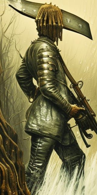 Ned Kelly Bushranger: Hyperdetailed Fantasy Art