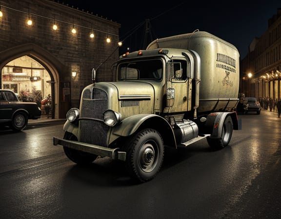 Stunning Cement Mixer Truck in Pop Art Style