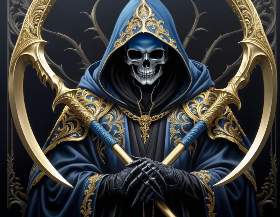 REAPER WITH TWIN SCYTHES