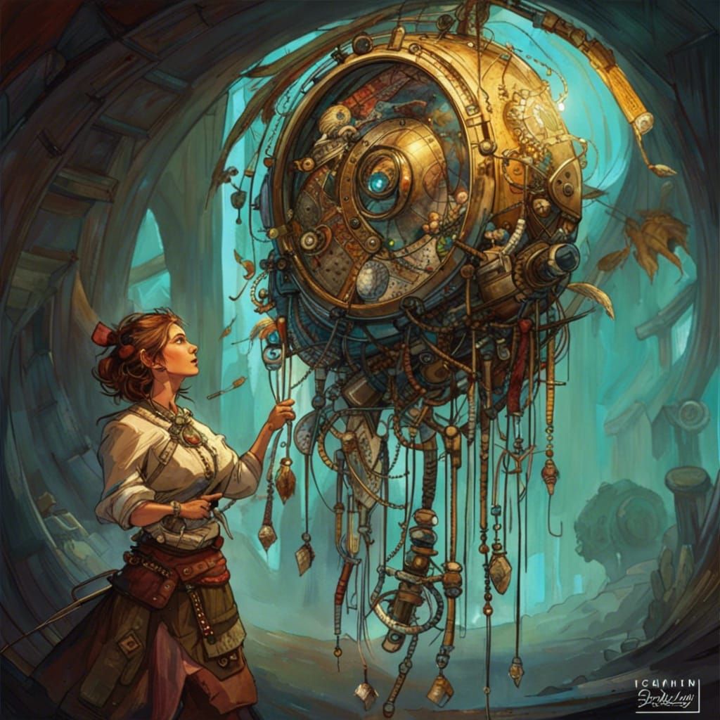 Steampunk Dreamcatcher with Feathers and Beads