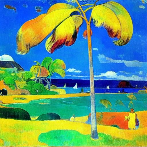 Island Beauty in Post-Impressionist Style