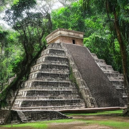 Mayan Temple Hidden in Dense Jungle