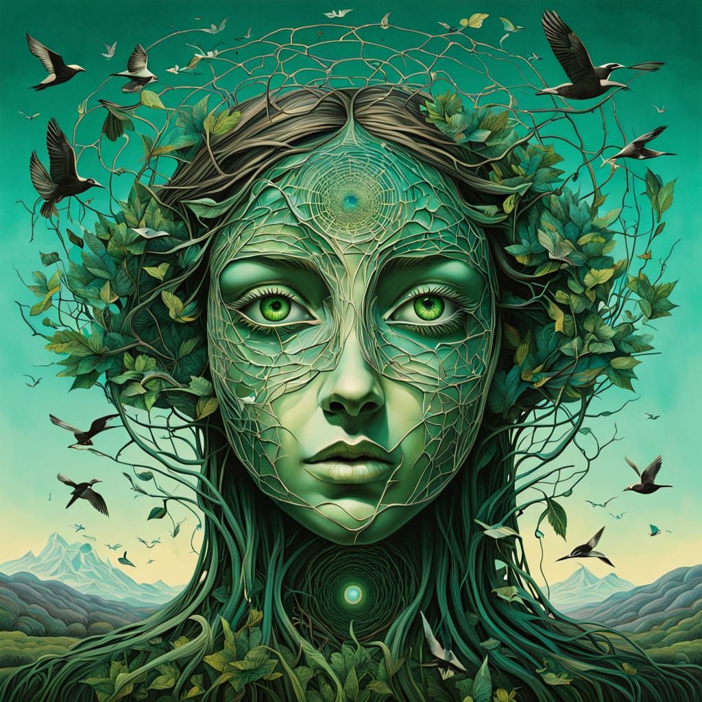 Surreal Fragmented Sculpture in Bio Art Style