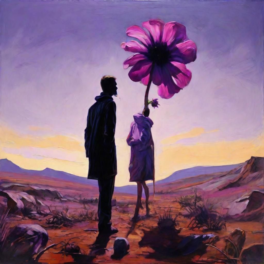 Bewildered Person in Apocalyptic Surrealism