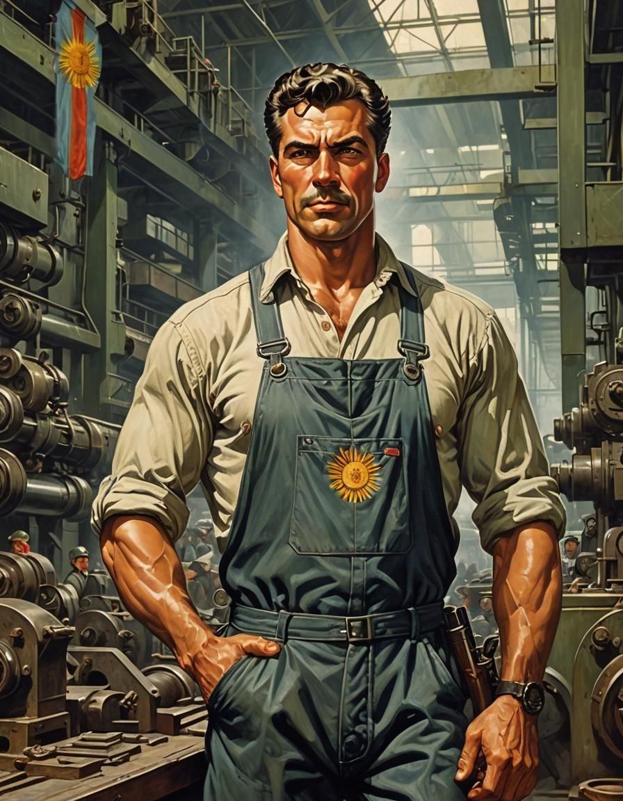 America Workingclass #9 Argentina 1952, industrial worker