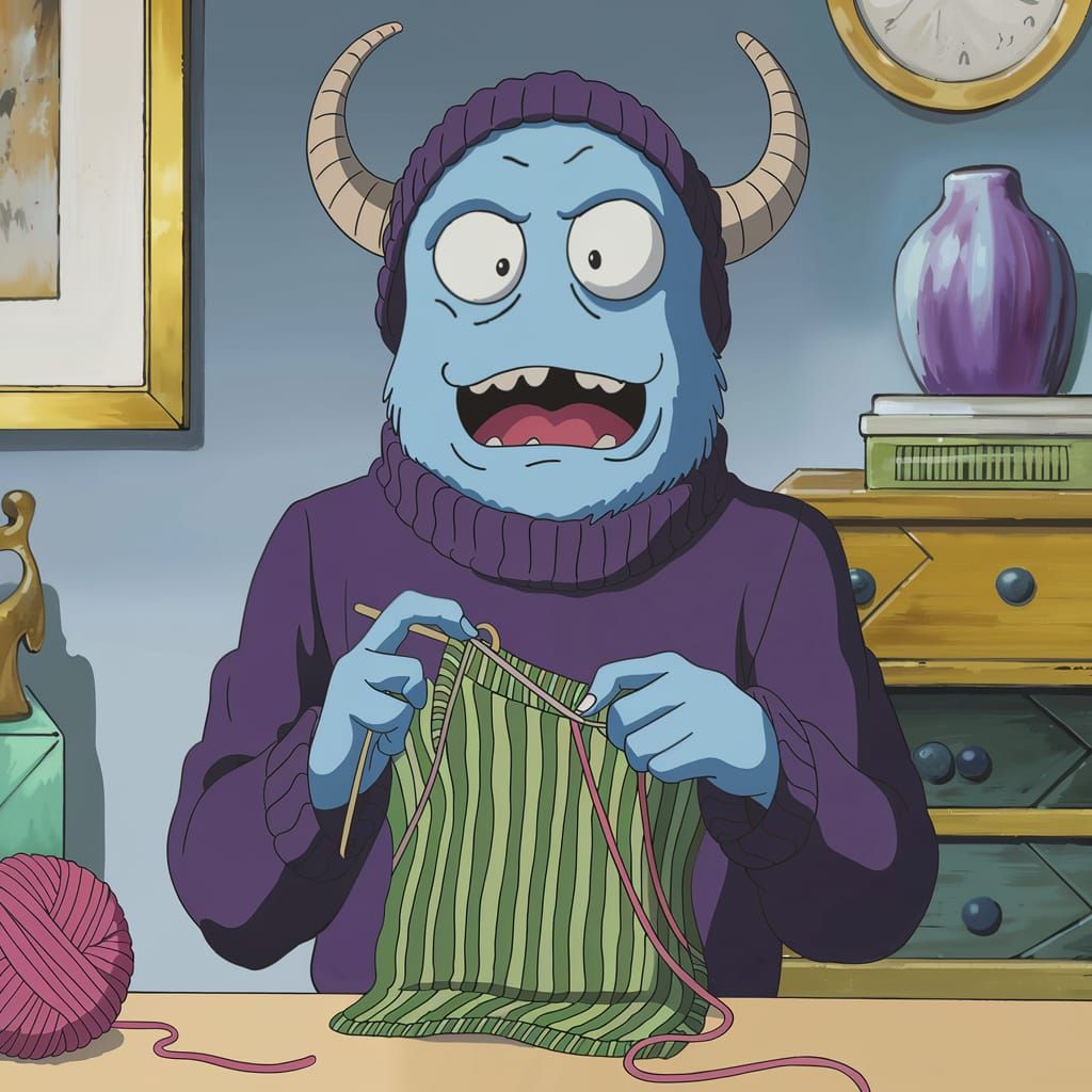 Yarn Monster Knitting: Pop Surrealism Image