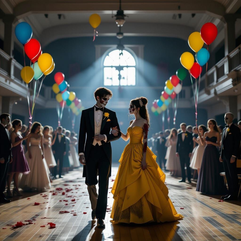 Macabre Prom Ballroom in Michelangelo's Heroic Style