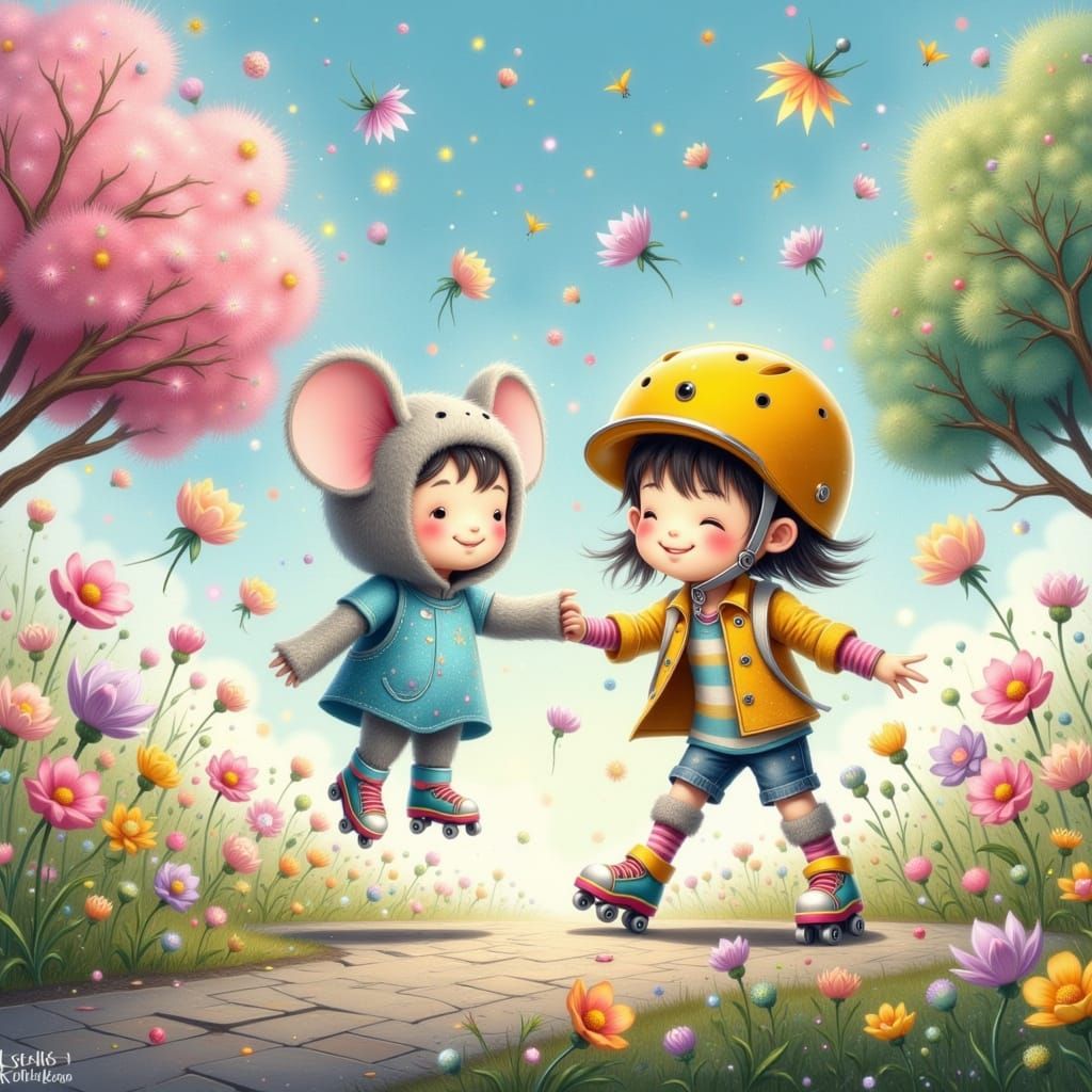 Whimsical Childhood Adventure in Vibrant Colors