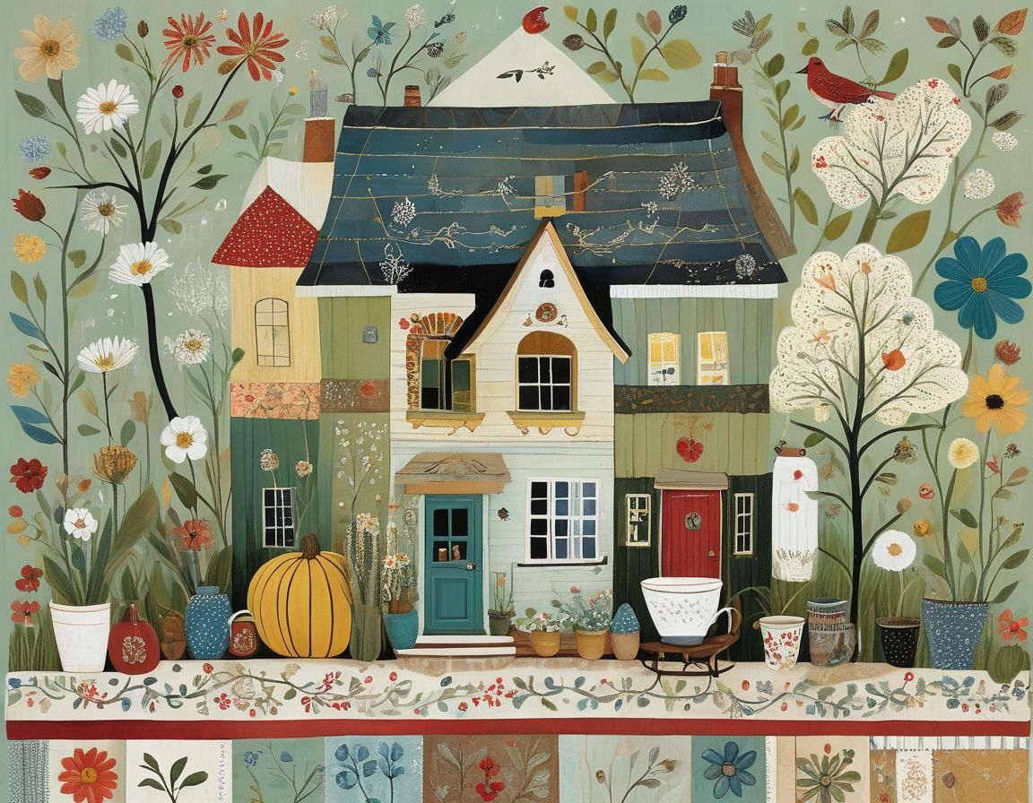 Vibrant, Intricately Detailed Home Scene