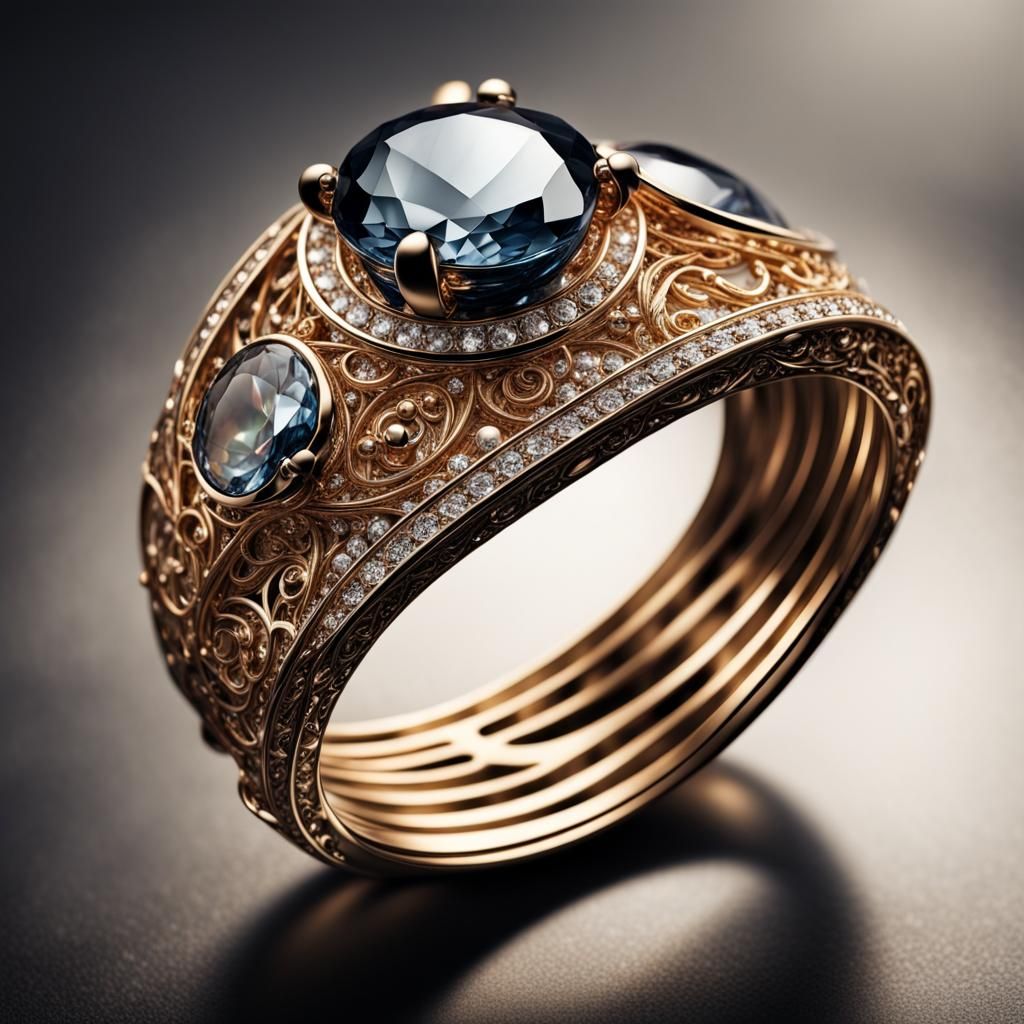 Gradient Jewellery: Hyperrealistic and Intricate