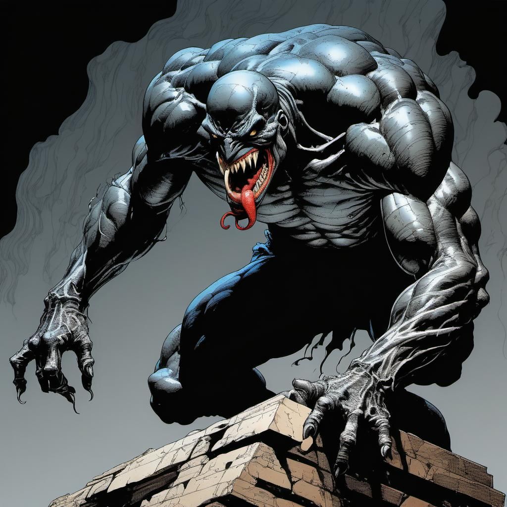 Venom in Frank Miller Style