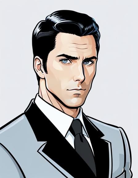 Sterling Archer Portrait in Vector Art Style