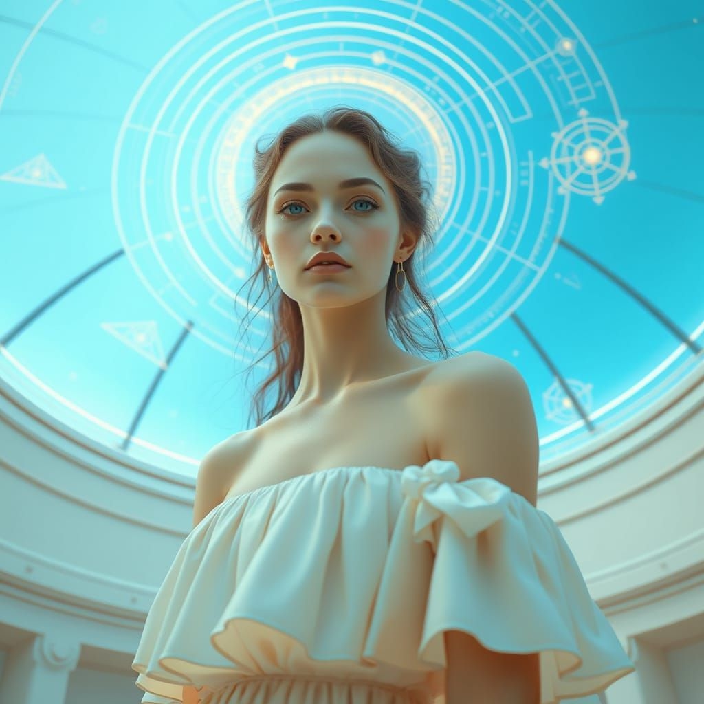 Mythic Woman in Celestial Observatory