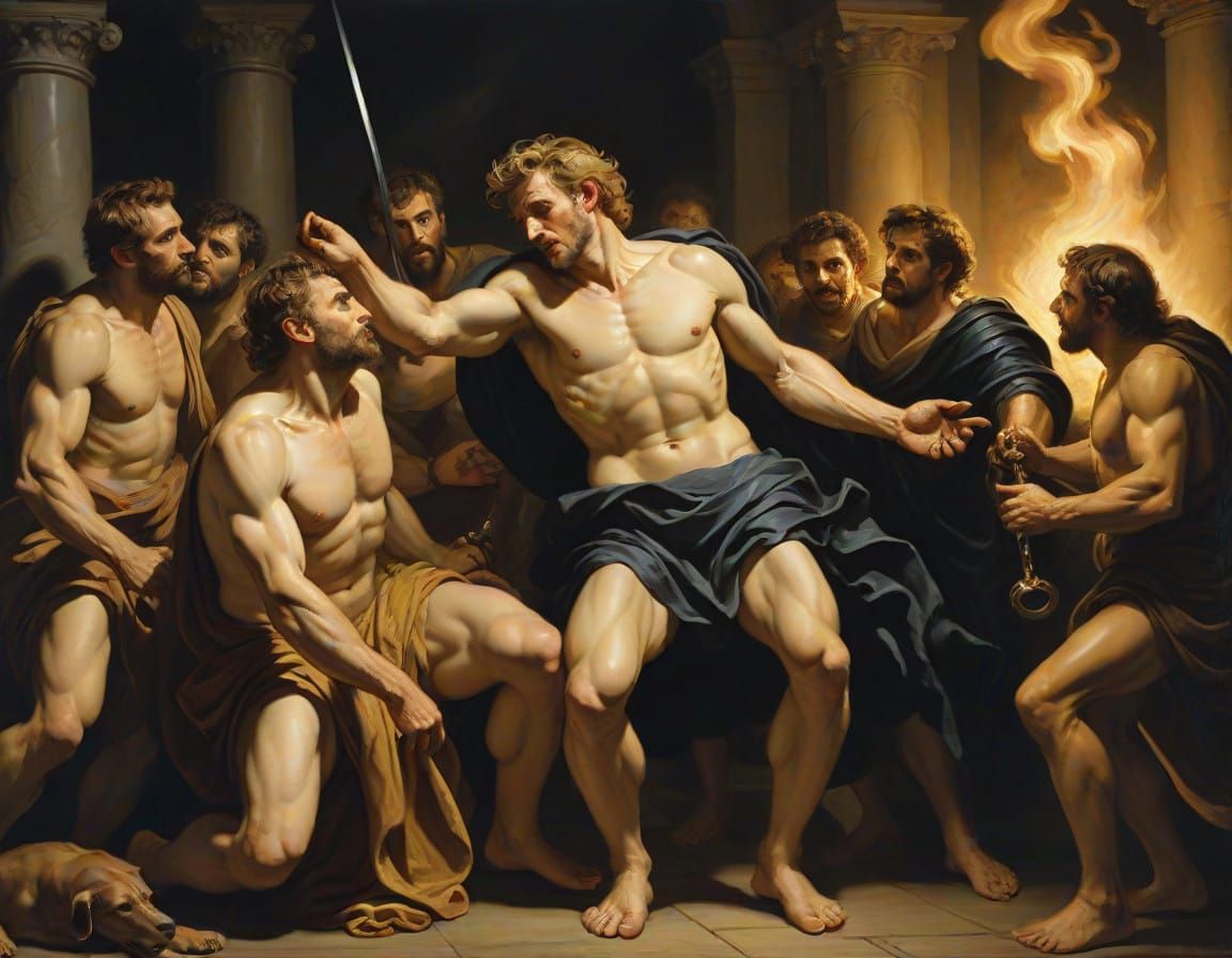 Rubenesque Prometheus: A Grand, Dramatic Scene
