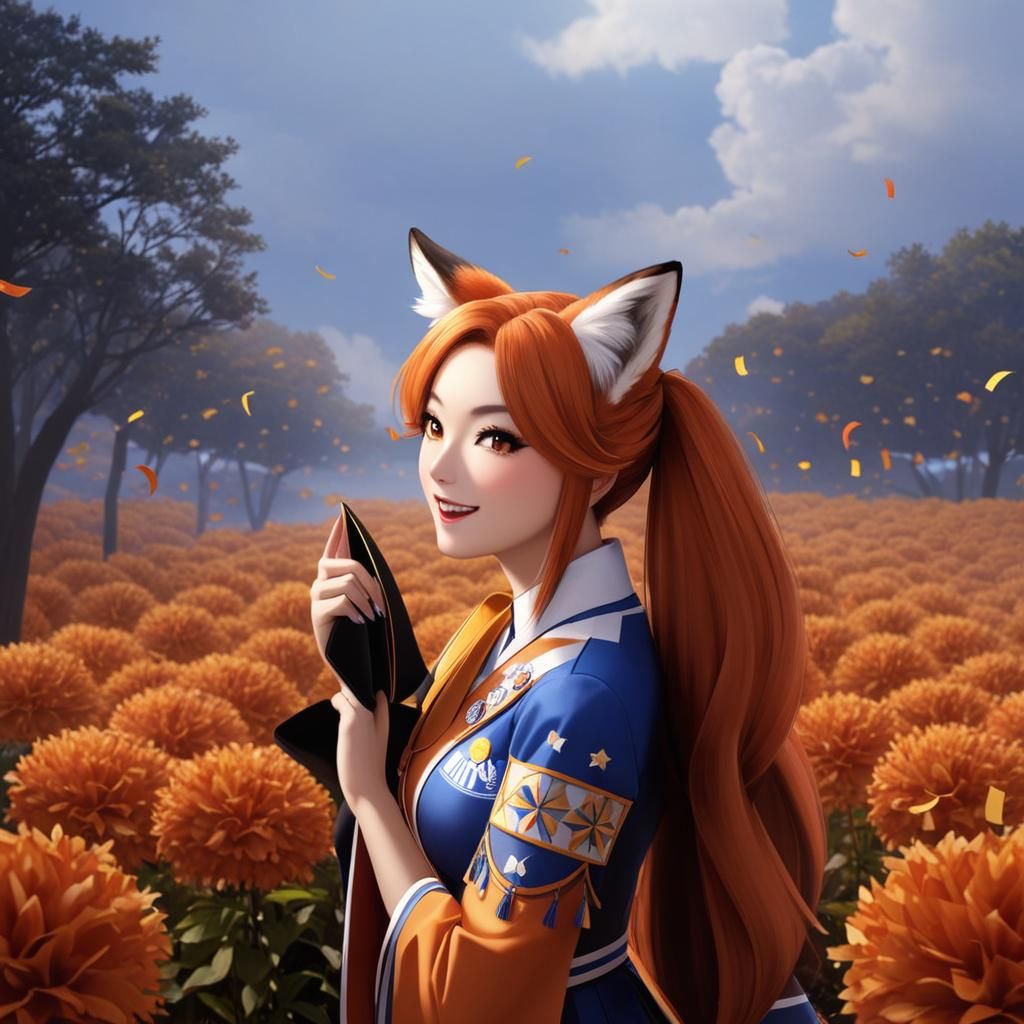 Fox Maidens Dancing in Transient Dream