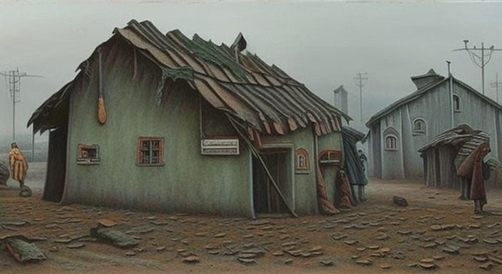 Surreal Russian Town by Lozhkin and Shulzhenko