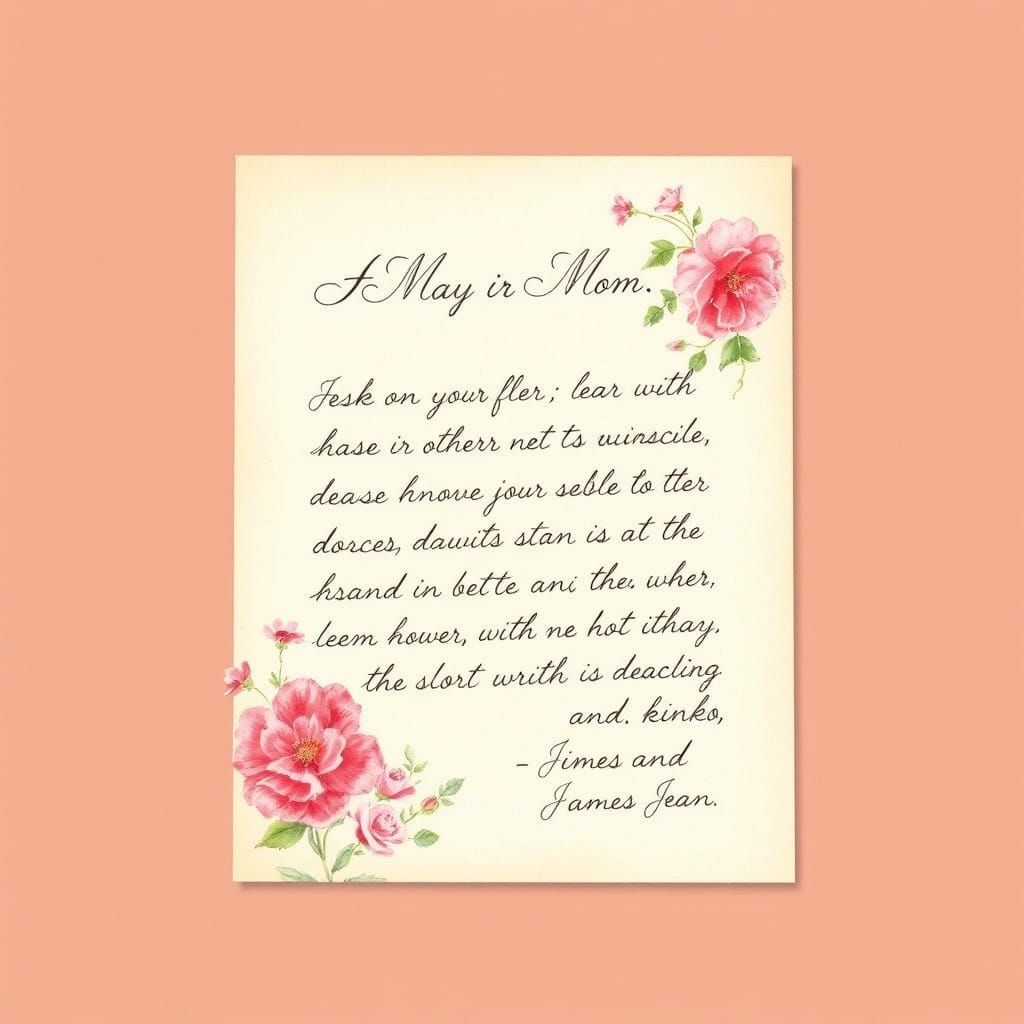 Whimsical Ode to Mothers in Elegant Watercolor