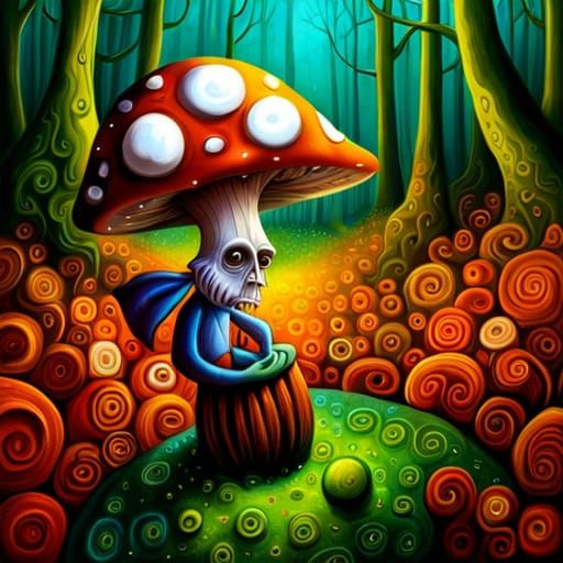 Cosmic Mushroom Zombie in Stygian Wonderland