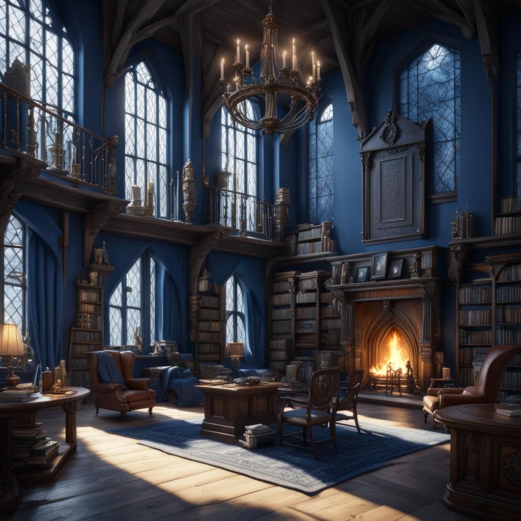 Hogwarts Ravenclaw Common Room: Fantasy Concept Art