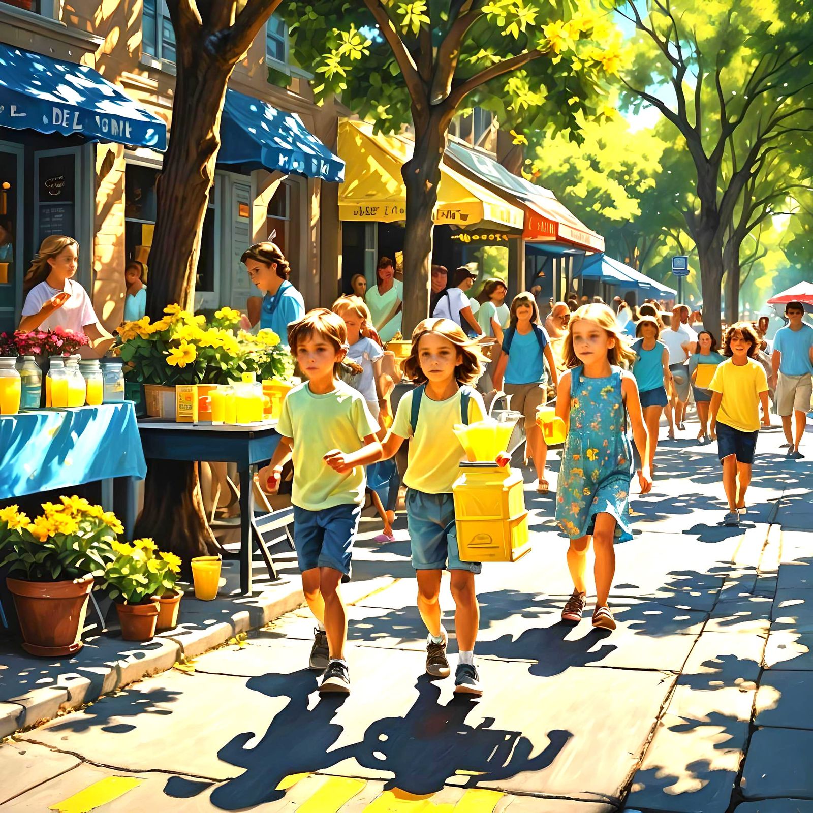 Lemonade Stand on a Summer Day