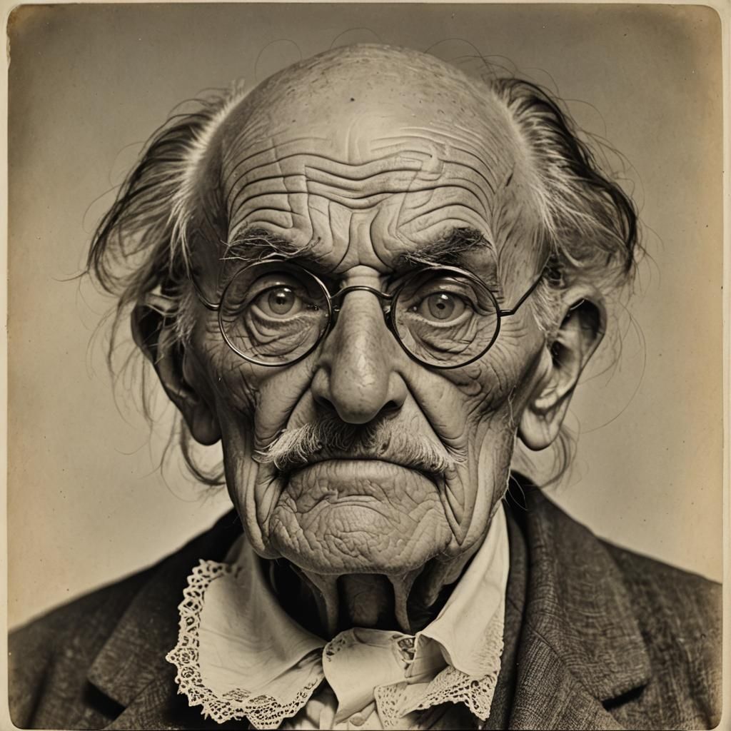 Post-Apocalyptic Superhero Centenarian, Detailed Matte Paint...